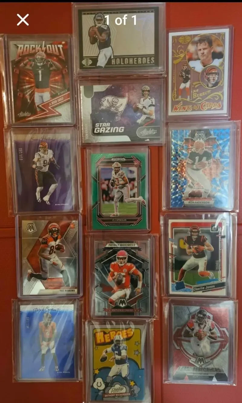 NFL Football Card Lot Mahomes Burrow CJ Stroud Rookies RC Mosaic Prizm